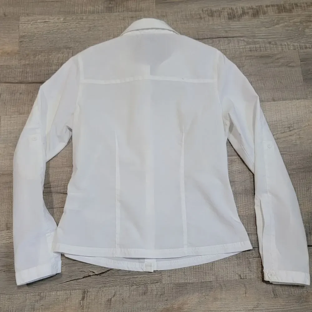 NIKE ACG Womens Button Up Size Medium White Utility Techwear Shirt VTG 00's Y2K - Picture 2 of 10
